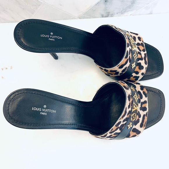 NWT RARE AUTHENTIC LOUIS VUITTON LEOPARD REVIVAL MULE FULL SET - Picture 3 of 8